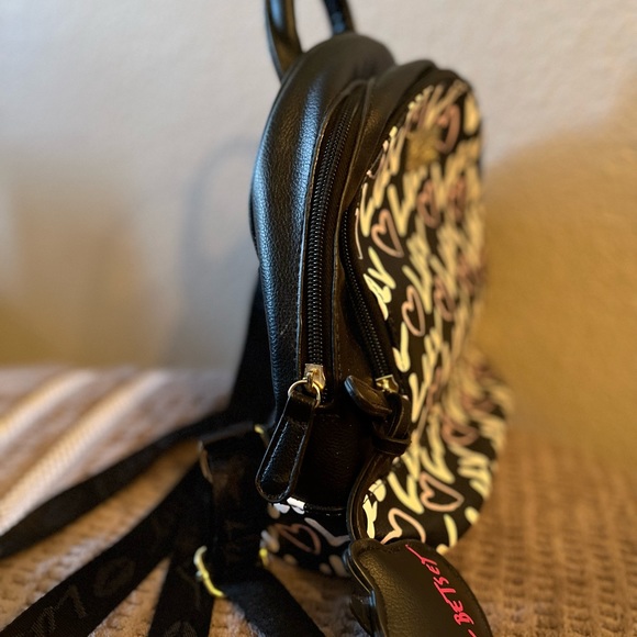 Betsey Johnson Mini-Backpack, Black - Picture 3 of 8
